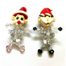 Promotion Santa claus porcelain doll keychain christmas gift